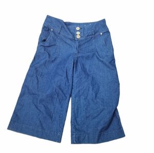 George & Martha wide leg jean capri high waist y2k 90s size 10